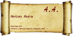 Anton Aura névjegykártya